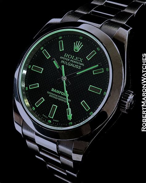 rolex milgauss pvd bamford|rolex milgauss dark knight price.